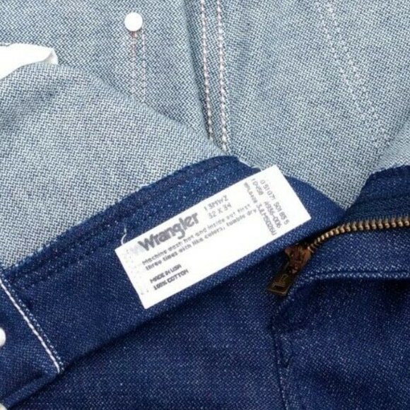 Jeans Vintage Wrangler Denim Blue Jeans Size 32x34 3MWZ Cowboy Fit Made USA New - Picture 4 of 11